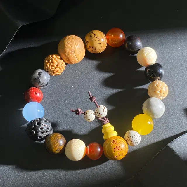 【龙虎山流通处十八籽】 喜宝春花 过合香多宝佛珠水晶转运珠平安喜乐诸事顺利纳福搭配串福气本命年饰品好运 合香珠 手串 男女同款情侣款