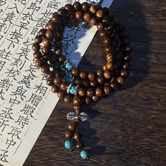 喜宝春花 黑梨花多圈 诸事喜乐国风小众新中式复古新中式百搭福禄吉祥时尚百搭好运 花梨木 手串 男女同款情侣款