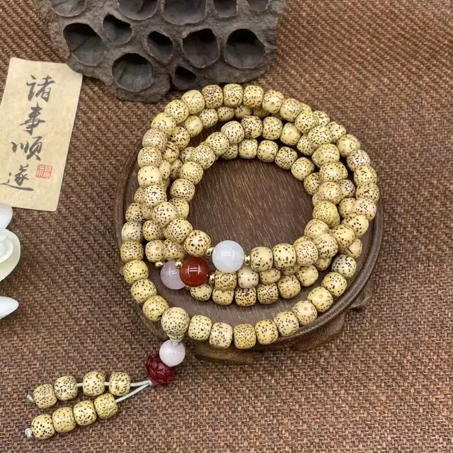喜宝春花 莲花 诸事喜乐国风小众新中式复古新中式百搭福禄吉祥时尚百搭好运 星月菩提 手串 男女同款情侣款