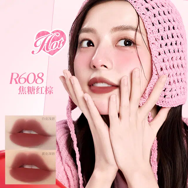 珂拉琪 甜心迷你唇釉礼盒 自然哑光雾面持久易上色 赠蛋糕玩偶