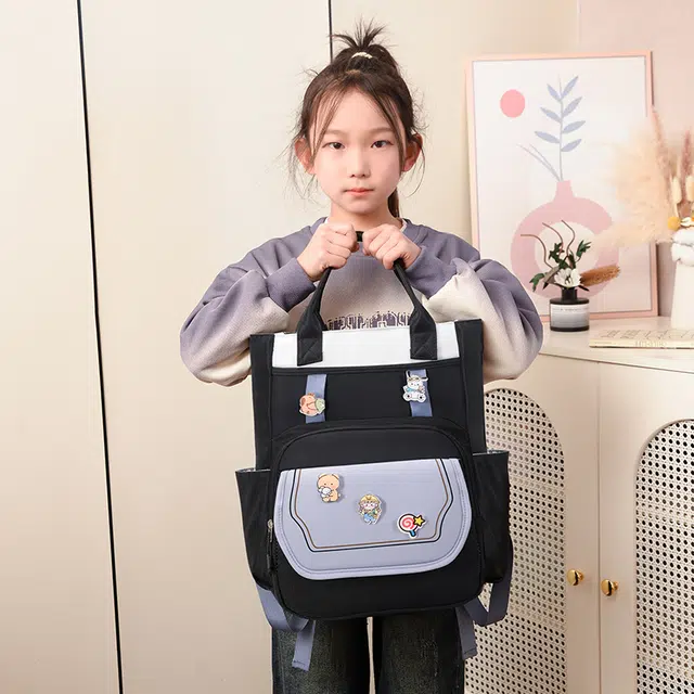 三只小鸭 补习袋学生补课手提袋 牛津布 双肩包 女款 多色