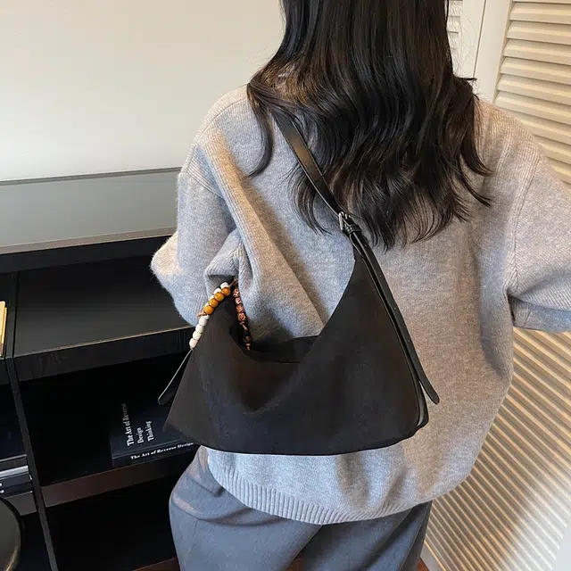 三只小鸭 简约复古通勤斜挎 麂皮绒 单肩包 常规 女款 多色