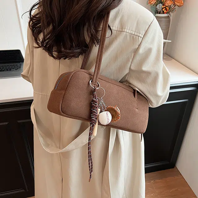 三只小鸭 高级感时尚潮流通勤 腋下包 麂皮 单肩包 女款 多色