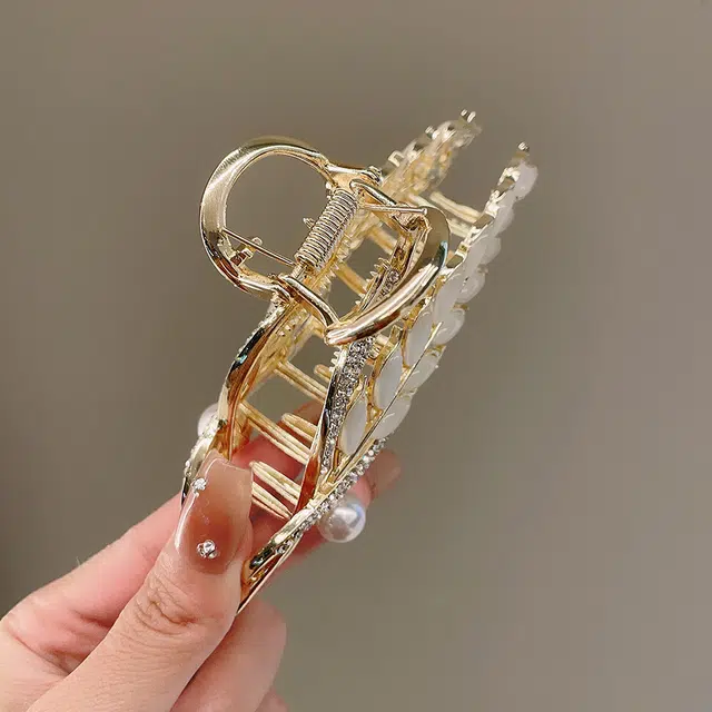 左欧 后脑勺麦穗气质大号 发夹 女款