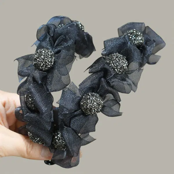 左欧 丸子头盘发高马尾蝴蝶结 发夹 女款