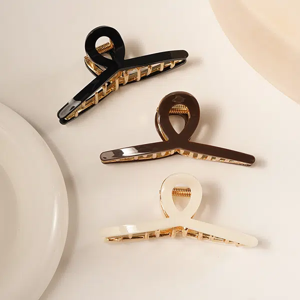 左欧 发量少 后脑勺盘发 高级感鲨鱼夹 发夹 女款