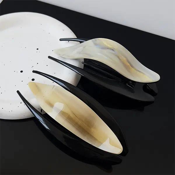 左欧 法式复古盘发鸭嘴夹一字夹后脑勺大号新款头发固定神器醋酸高级感抓夹子头饰 发夹 女款