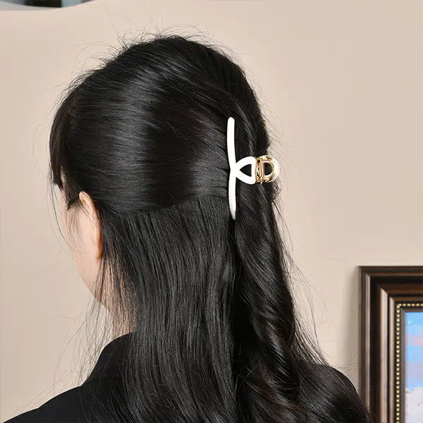 左欧 发量少 后脑勺盘发 高级感鲨鱼夹 发夹 女款