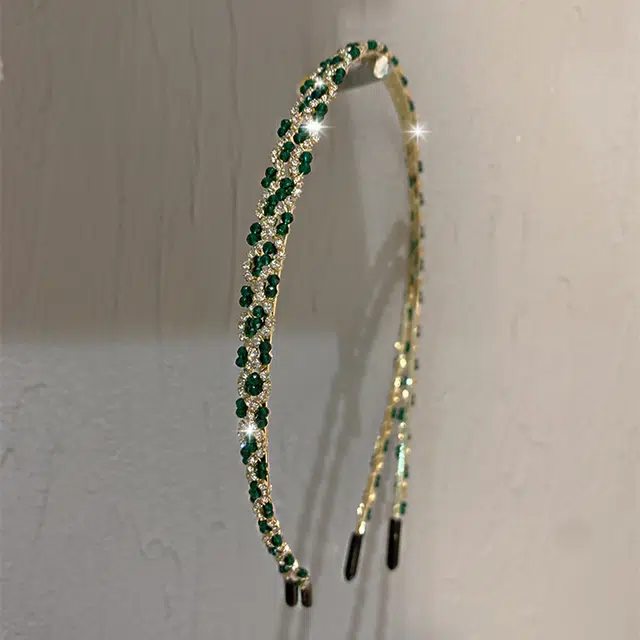 左欧 细款压发头箍 合金  水钻 发箍 女款