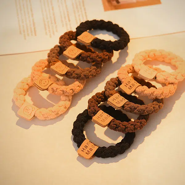 左欧 森系小熊头绳扎丸子头的发绳头绳新款高端橡皮筋四季可用高弹力不伤发头饰发绳发饰 发圈 女款