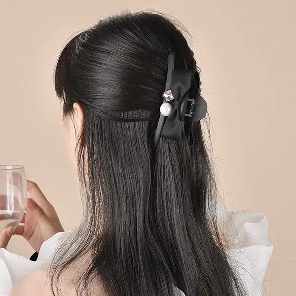 左欧 蝴蝶结抓夹中号后脑勺鲨鱼夹 发夹 女款