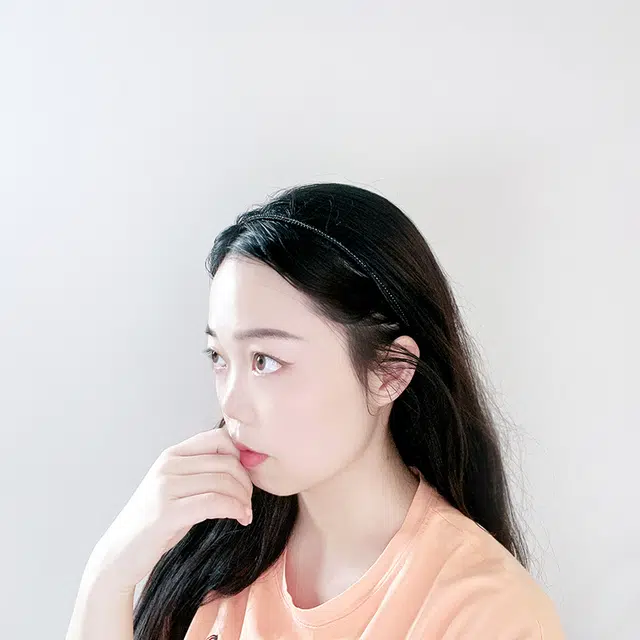 左欧 极细高级感细黑色不勒头防滑显脸小减龄发捆 发箍 女款