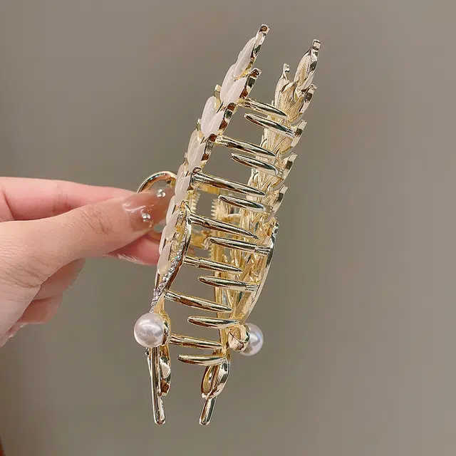 左欧 后脑勺麦穗气质大号 发夹 女款