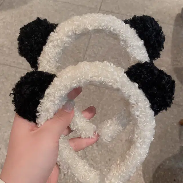 左欧 熊猫超萌卡通防滑压发 发箍 女款