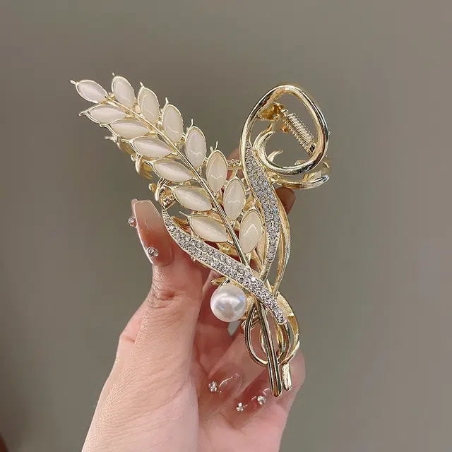 左欧 后脑勺麦穗气质大号 发夹 女款