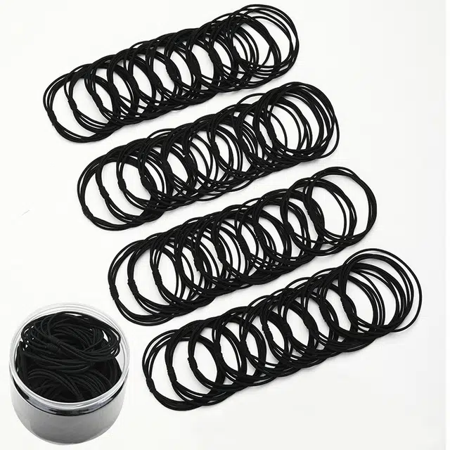 左欧 高弹力耐用皮筋扎头皮套质量好 头绳 女款 黑色 彩色