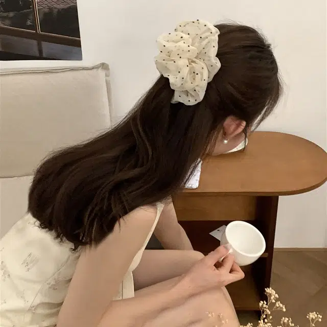 左欧 大号 大肠肥肠头花 网纱 头绳 女款