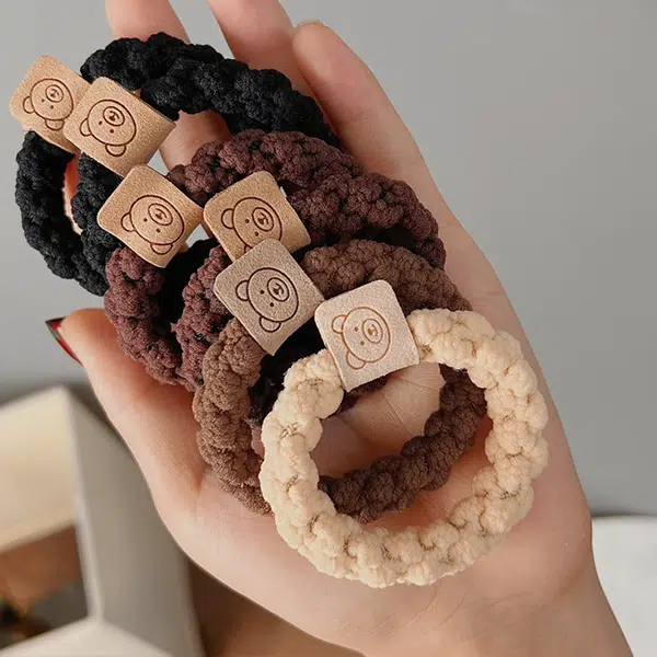 左欧 森系小熊头绳扎丸子头的发绳头绳新款高端橡皮筋四季可用高弹力不伤发头饰发绳发饰 发圈 女款