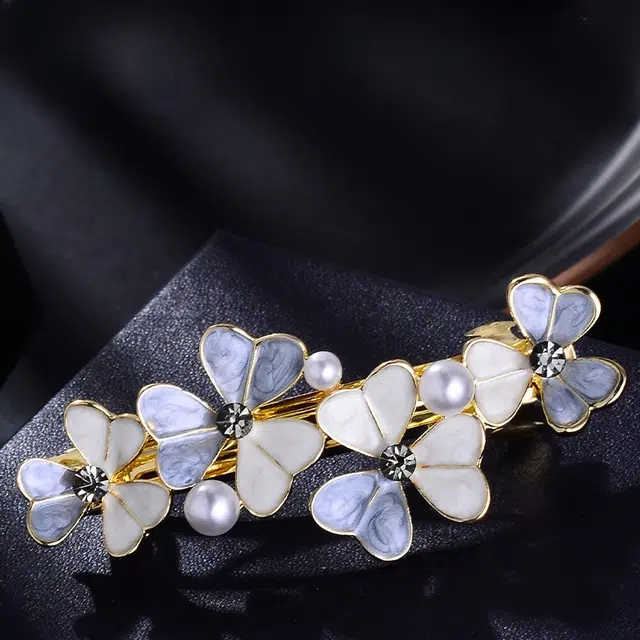 左欧 高端后脑勺弹簧夹气质顶夹发卡小号一字夹 发夹 女款