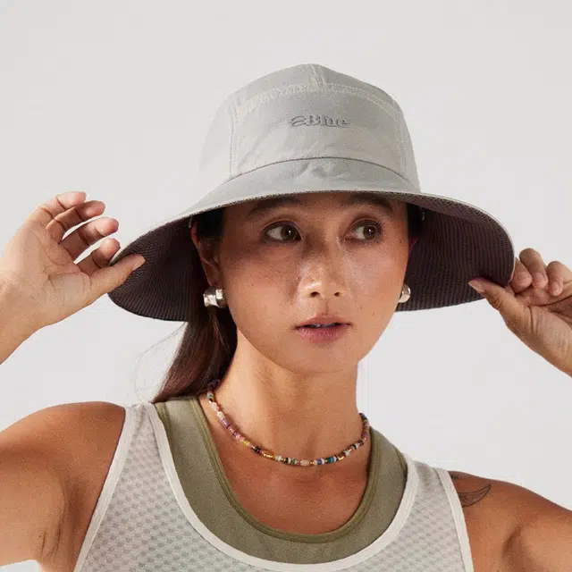 蓝岐 户外休闲轻量化轻薄透气纯色可调节大檐 锦纶 渔夫帽 男女同款情侣款