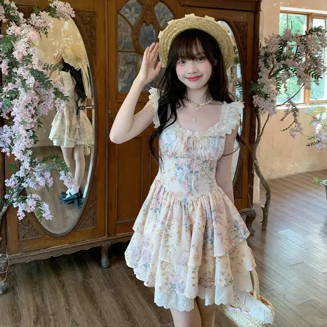依钗 舒适通勤百搭简约休闲温柔风服饰短袖连衣裙 女款