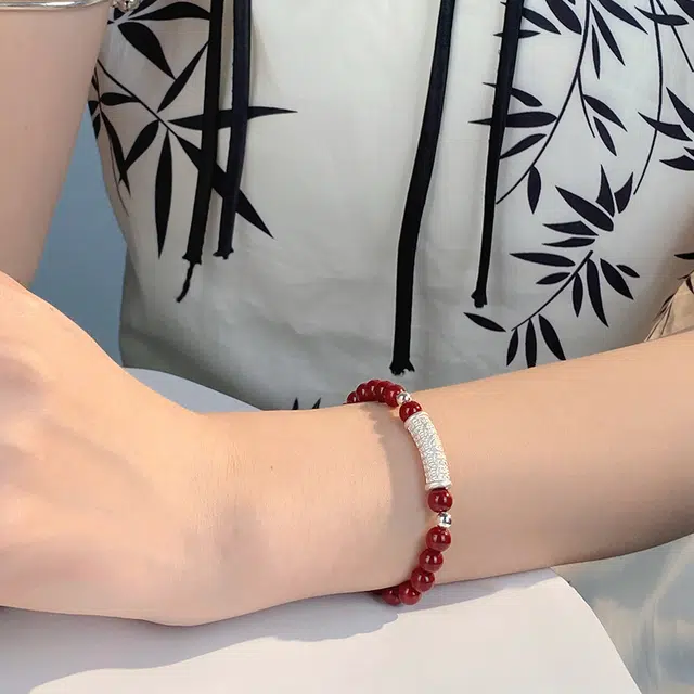 亲喜 百福新中式古风优雅小清新吉祥如意 朱砂 手串 女款
