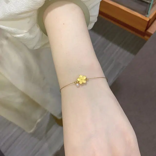 亲喜 桃花 温柔 复古 中国风好运 合金 手环 女款
