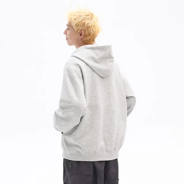 雅鹿 美式潮牌运动连帽开衫字母印花卫衣 男女同款