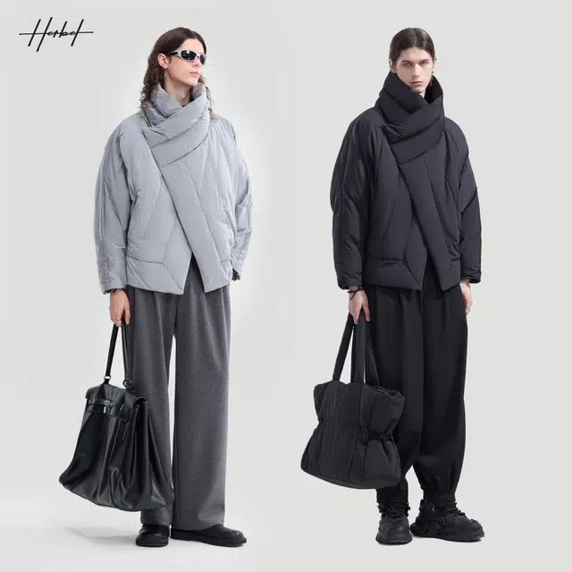 HERBEL Irregular Design Down Jacket
