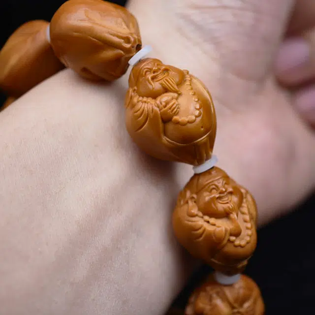 蓝品 包衣财神 橄榄核 核桃类手串 男女同款情侣款