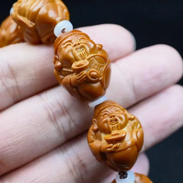 蓝品 招财貔貅财神 橄榄核 手串 男女同款情侣款