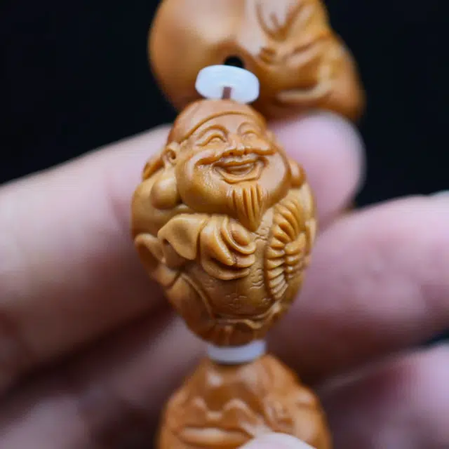 蓝品 祥云财神 橄榄核 核桃手串 男女同款情侣款