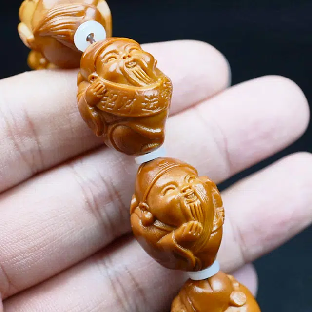 蓝品 招财貔貅财神 橄榄核 手串 男女同款情侣款