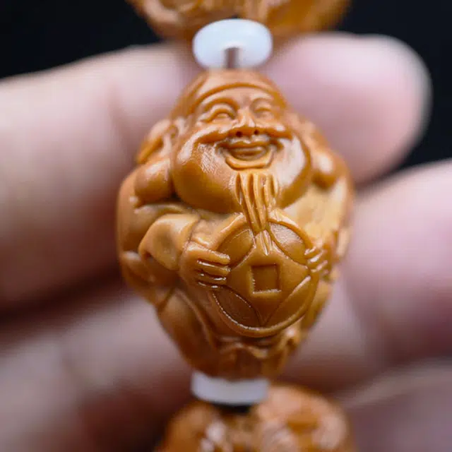 蓝品 祥云财神 橄榄核 核桃手串 男女同款情侣款