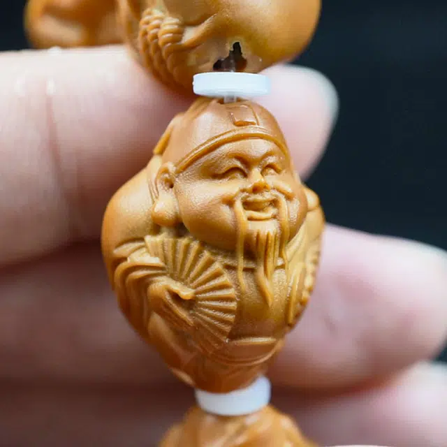 蓝品 八宝财神 橄榄核 手串 男女同款情侣款