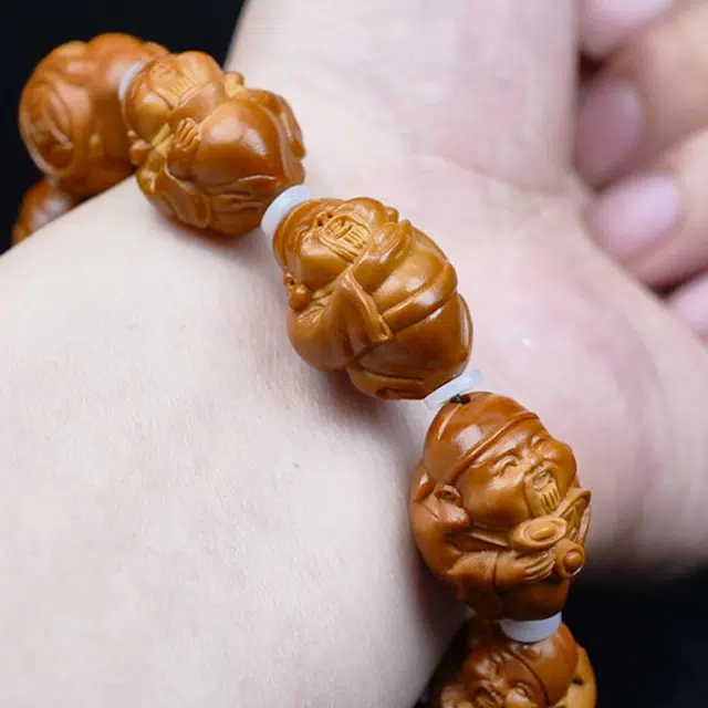 蓝品 招财貔貅财神 橄榄核 手串 男女同款情侣款