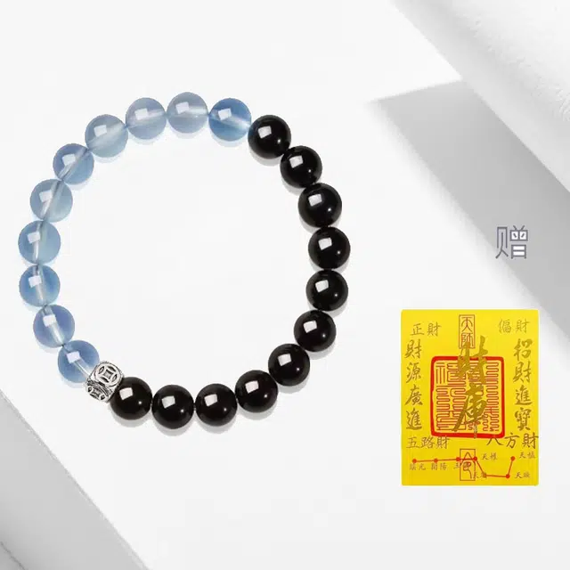 【到手两件】 良辰缘 轻盈剔透前程似锦新中式国潮小众设计精致百搭轻奢风#好运 黑檀 手串 男女同款情侣款