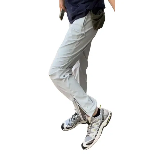 华夏儿女 美式机能速干薄款户外神器凉感侧腿拉链软壳工装爬山运动弹力无束缚感亲肤休闲裤 男女同款