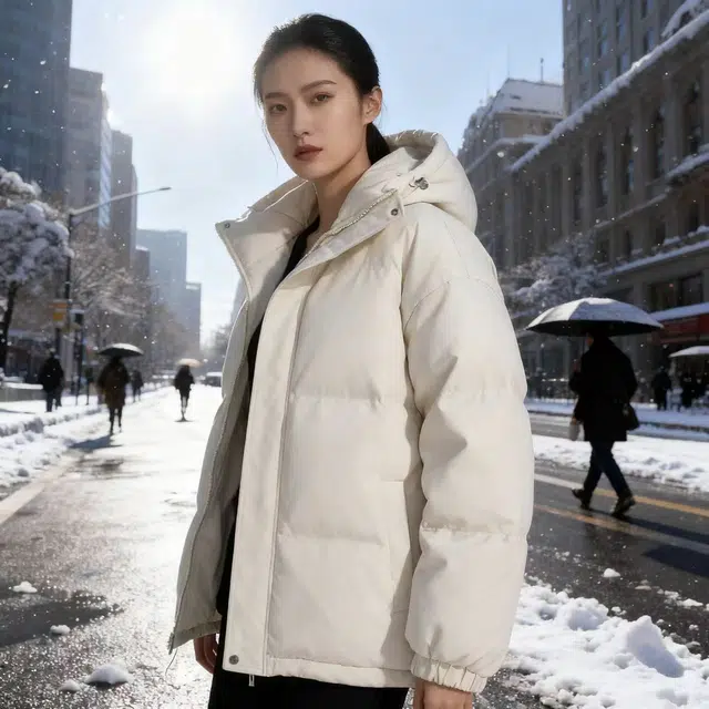 华夏儿女 保暖防风防水百搭外套宽松休闲立领面包棉服 男女同款