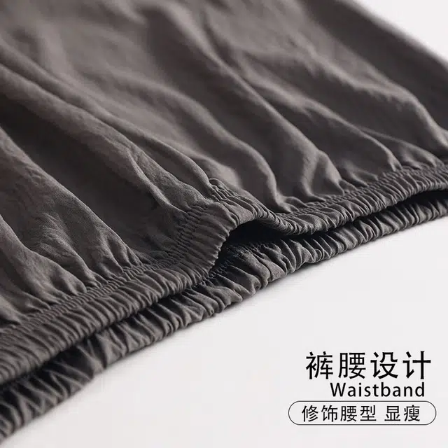 怀尔蔚 可外穿舒适薄款翻领字母短袖睡衣套装 男款
