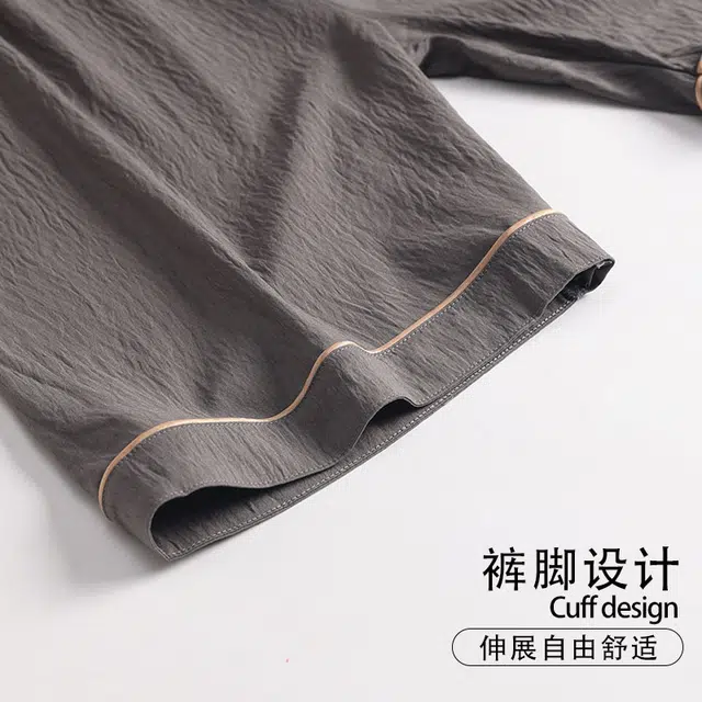 怀尔蔚 翻领开衫短袖舒适薄款家居服睡衣套装 男款