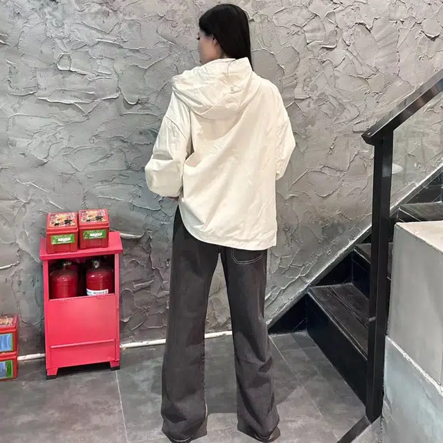 普鲁士多特蒙德 美式基础款复古高街废土风水洗做旧垂感柔软休闲宽松百搭中腰日常通勤直筒牛仔裤 男女同款
