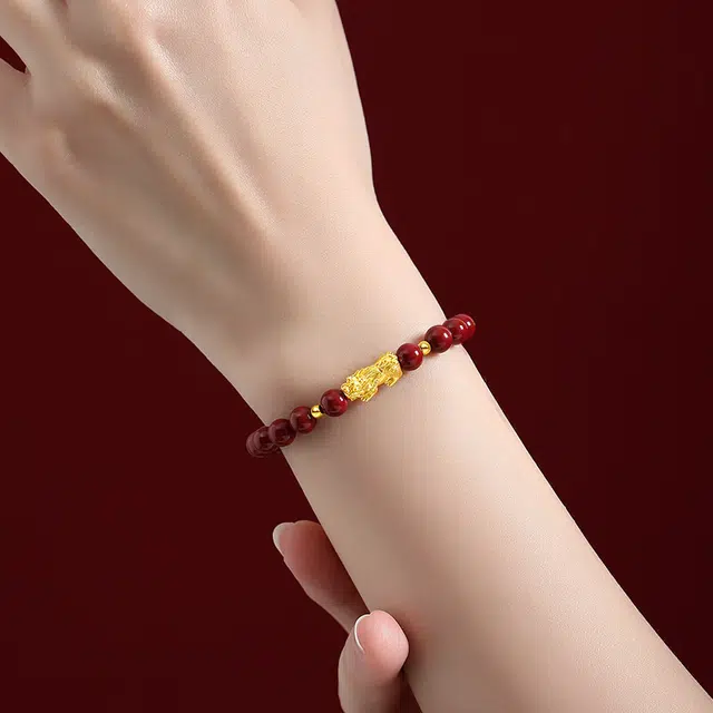 亨万福 国潮貔貅转运轻奢小众#好运 足金 一口价 黄金手串 女款