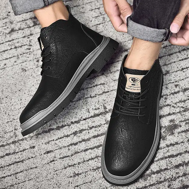 牛皮 通勤必备经典英伦风短筒耐磨舒适潮流个性商务休闲 短靴 男款