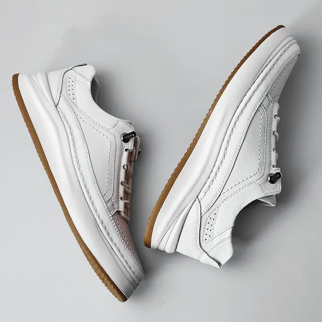 公牛雷霆 头层牛皮 百搭时尚通勤 耐磨防滑 低帮 板鞋 男款