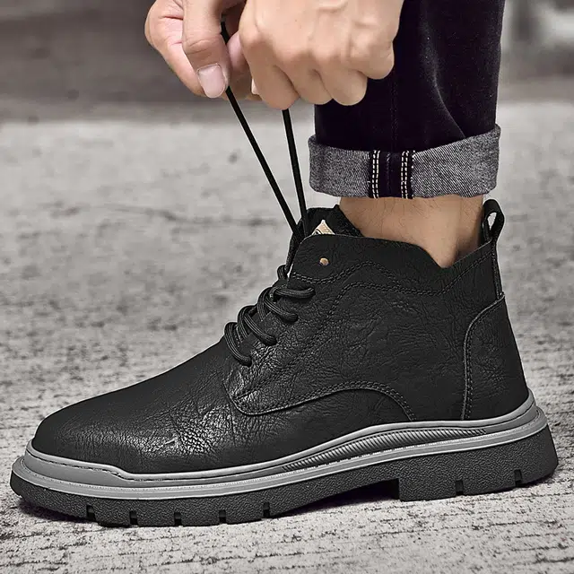 牛皮 通勤必备经典英伦风短筒耐磨舒适潮流个性商务休闲 短靴 男款