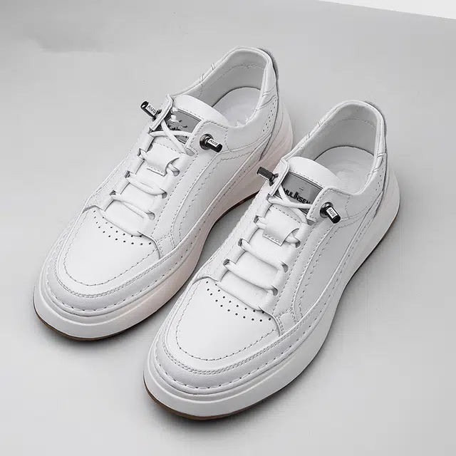 公牛雷霆 头层牛皮 百搭时尚通勤 耐磨防滑 低帮 板鞋 男款