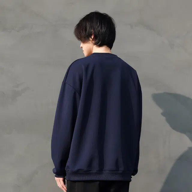 雅鹿 慵懒卡通字母涂鸦宽松休闲落肩套头圆领卫衣 男女同款