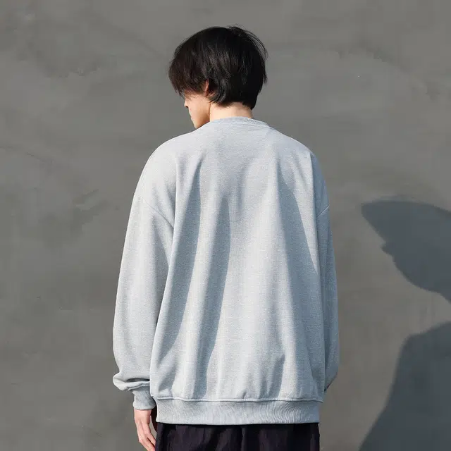 雅鹿 慵懒卡通字母涂鸦宽松休闲落肩套头圆领卫衣 男女同款
