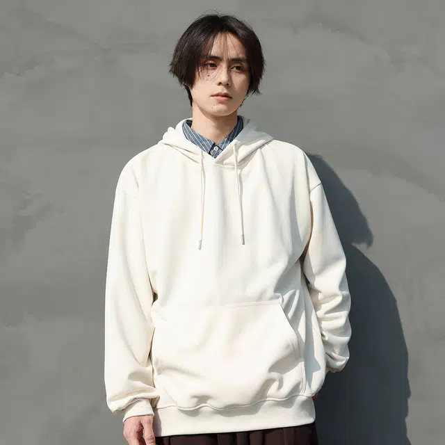 雅鹿 美式潮流青少年学生卡通字母设计感印花宽松休闲高级感落肩套头连帽长袖卫衣 男女同款